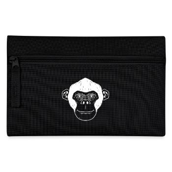 Monkey chimpanzee monkey face gift monkey - Pencil Case - black - Front
