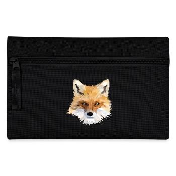 Polygonaler Fuchs Kopf - Federtasche - Schwarz - Vorne