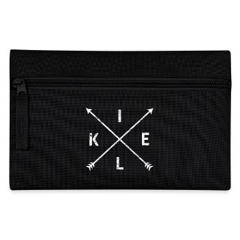KIEL drôle hipster logo ville cadeau flèches - Trousse - noir - Devant