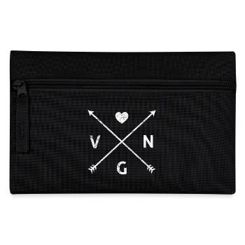 VEGAN lustiges Veganer Geschenk - Federtasche - Schwarz - Vorne
