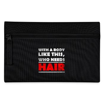 Avec un corps comme celui-ci, qui a besoin de cheveux? tête chauve - Trousse - noir - Devant