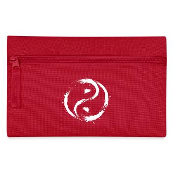 Enso Zen Kreis Pinselstrich - Ying Yang - Federtasche - Rot - Vorne