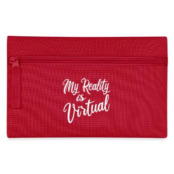 VR Gamer Virtual Reality Vintage - Federtasche - Rot - Vorne