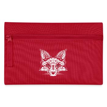 Fuchskopf Weiß - Federtasche - Rot - Vorne