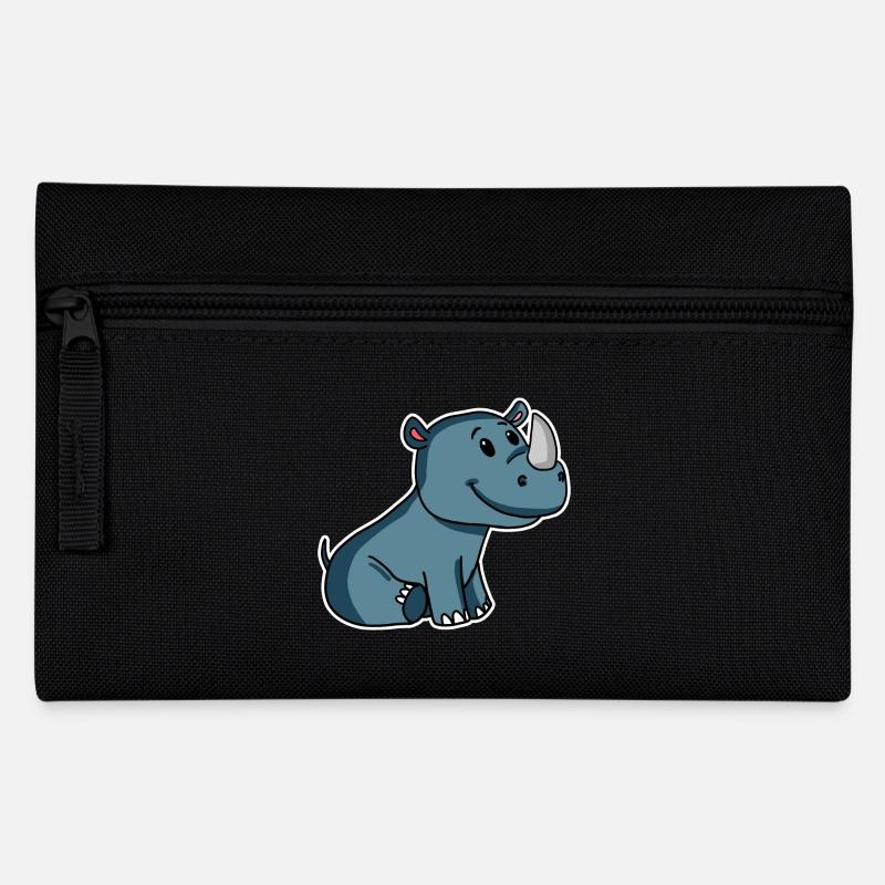 Nashorn - Federtasche - Schwarz