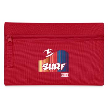 Surf Code (dark) - Pencil Case - red - Front