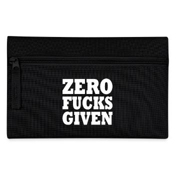 Zero fucks given - Federtasche - Schwarz - Vorne