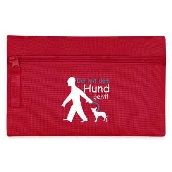 Der mit dem Hund geht - Federtasche - Rot - Vorne