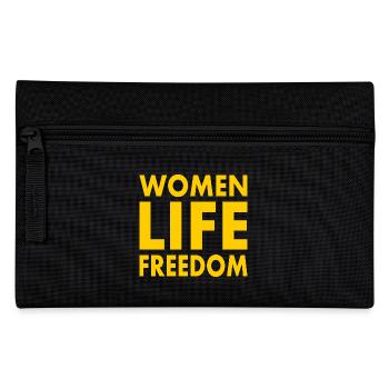 Women life freedom - Federtasche - Schwarz - Vorne