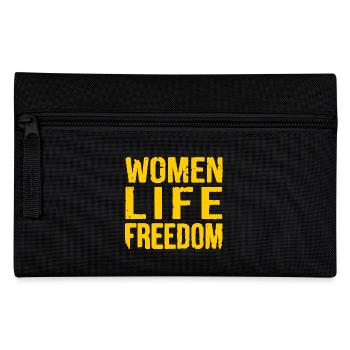 Women life freedom - Federtasche - Schwarz - Vorne