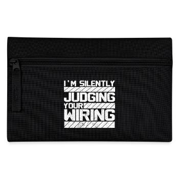 lustiges Elektriker Tshirt - Elektriker Geschenke - Federtasche - Schwarz - Vorne