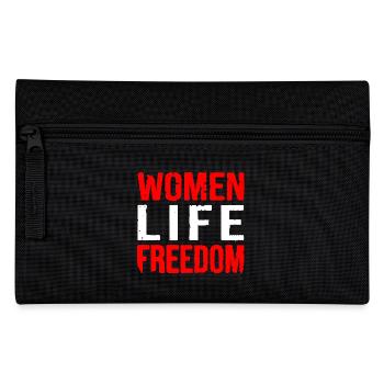 Women life freedom - Federtasche - Schwarz - Vorne