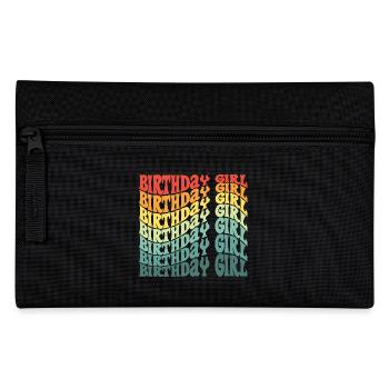 Anniversaire Fille Groovy Rétro Vintage Anniversaire - Trousse - noir - Devant