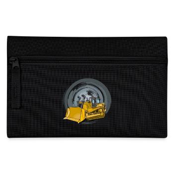 Bulldozer, Planierraupe, Kettenräumer - Federtasche - Schwarz - Vorne