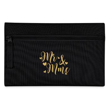 Mr And Mme script doré - Trousse - noir - Devant