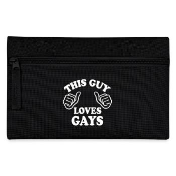 This guy loves gays - Federtasche - Schwarz - Vorne