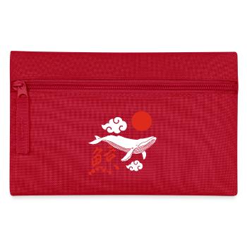 White whale and red sun - Pencil Case - red - Front
