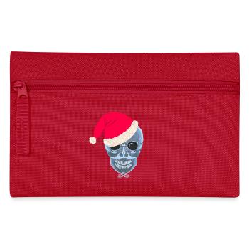 X-ray skull Santa hat, drawing - Pencil Case - red - Front