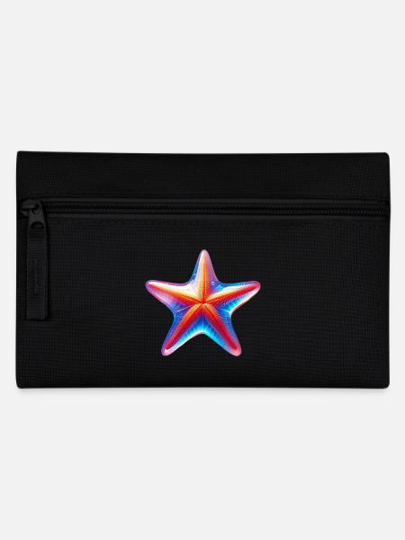 Seestern - Federtasche - Schwarz