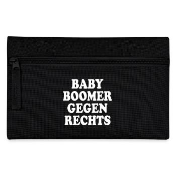 Baby boomer gegen rechts - Federtasche - Schwarz - Vorne