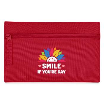 Mois de la fierté LGBT - Souriez si vous êtes gay - Trousse - rouge - Devant