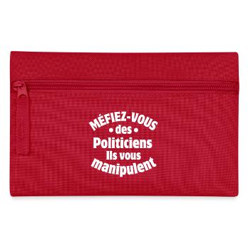 Politics, Politician, Politician - Pencil Case - red - Front