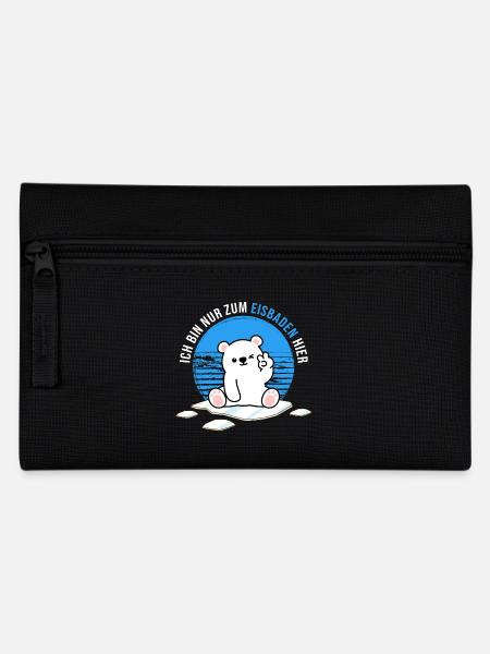 eisbader winterbader eisbär eisbaden - Federtasche - Schwarz