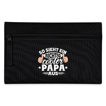 So sieht ein richtig cooler Papa aus - Federtasche - Schwarz - Vorne