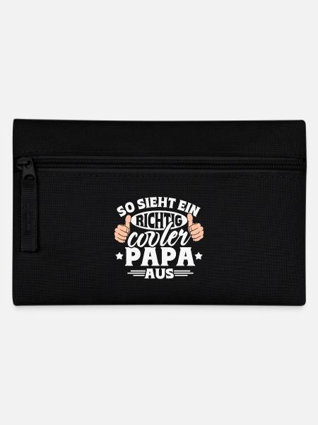 So sieht ein richtig cooler Papa aus - Federtasche - Schwarz