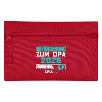 Beförderung zum Opa 2026 - Federtasche - Rot - Vorne