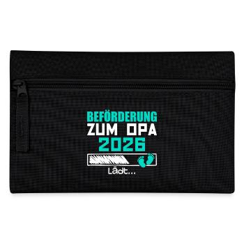 Beförderung zum Opa 2026 - Federtasche - Schwarz - Vorne