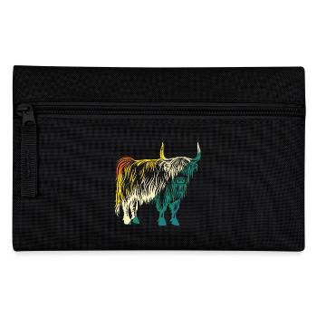 Cow Cattle Highland Cattle - Pencil Case - black - Front