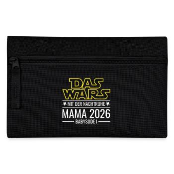 Mama 2026 - Das wars mit der Nachtruhe Babysode 1 - Federtasche - Schwarz - Vorne