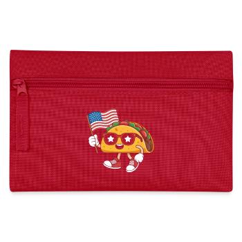  Patriotic Kawaii Taco Independence Day 4th of - Federtasche - Rot - Vorne