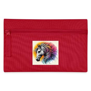 Pferd - Federtasche - Rot - Vorne