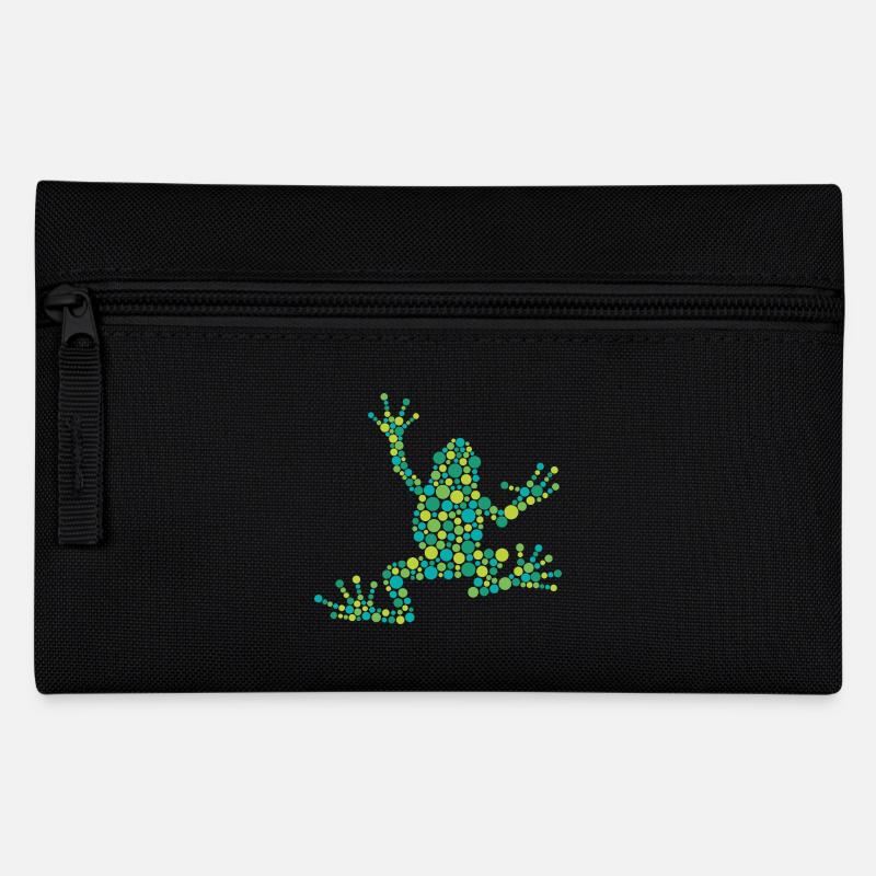 Grenouille pointue faite de cercles colorés - Trousse - noir