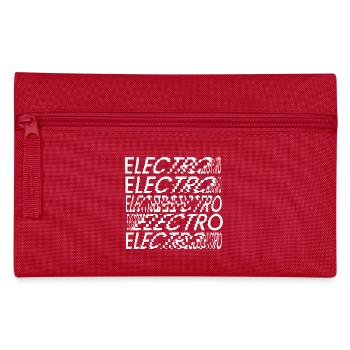 Glitch Elektro-Typografie - Federtasche - Rot - Vorne