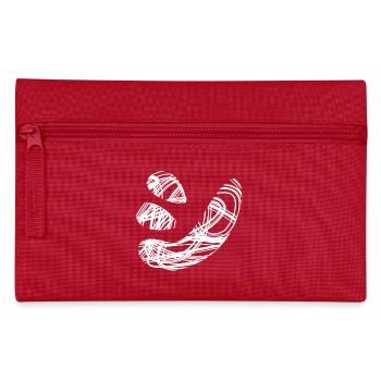 Japanischer Text 'シ' (shi) Muster - Federtasche - Rot - Vorne