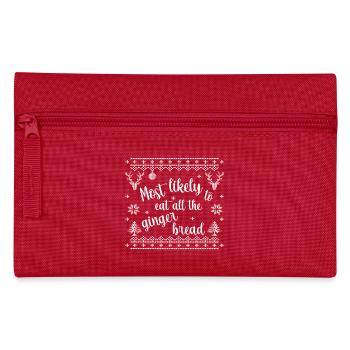 Most likely to eat all the ginger bread - Pencil Case - red - Front