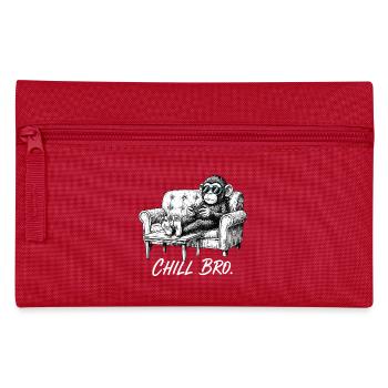 Chill Bro Affe mit Sonnenbrille Gamer Lustig Gesch - Federtasche - Rot - Vorne