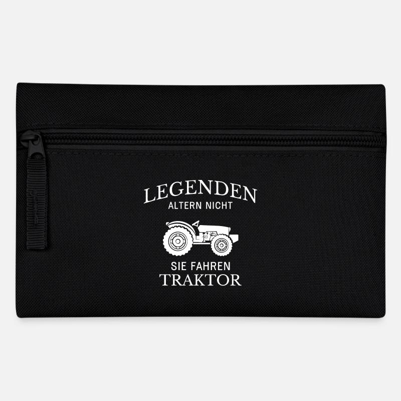 Legends Driving Tractor Saying - Pencil Case - black