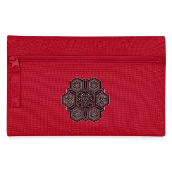 Sacred Geometry Mandala Goa Trance Festival Wear - Federtasche - Rot - Vorne