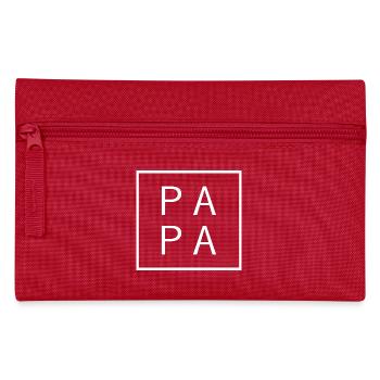 Papa est. 2026 Shirt – Geschenk für neuen Vater - Federtasche - Rot - Vorne