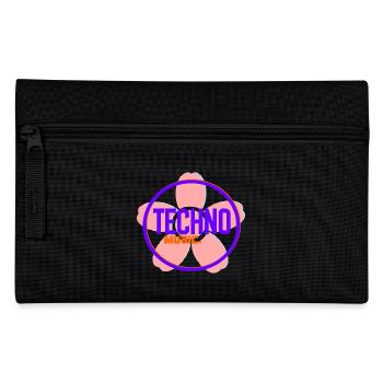 Techno Circle Neon-Logo - Federtasche - Schwarz - Vorne