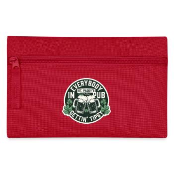 Alle werden beschwipst St. Patrick's Pub - Federtasche - Rot - Vorne