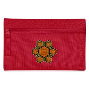Psytrance Festival Yoga Meditation Hexagon Mandala - Federtasche - Rot - Vorne