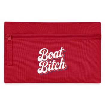 Lustige Retro-Bootslebenstypografie - Federtasche - Rot - Vorne
