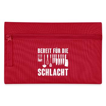Chefkoch BEREIT FÜR DIE SCHLACHT Lustiges - Federtasche - Rot - Vorne