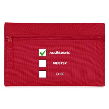 AZUBI (Meister) Checkliste - Federtasche - Rot - Vorne