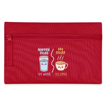 Coffee vs water 72% - Pencil Case - red - Front